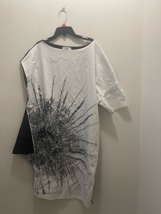 Abstract Print Asymmetrical Cotton Dress EUR 42